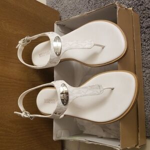Michael Kors white sandals like new excellent condition with box